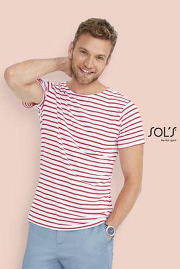 Mens Round Neck Striped T-Shirt Miles - Mens Round Neck Striped T-Shirt Miles