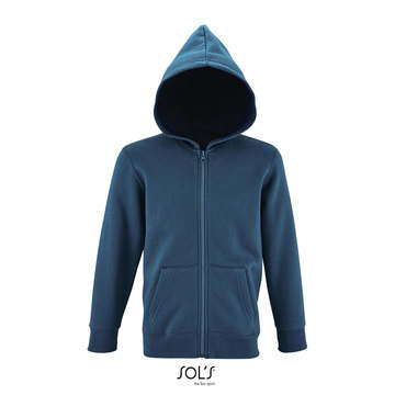 Kids Zip Hoodie Stone - 248 - BLU ARDESIA