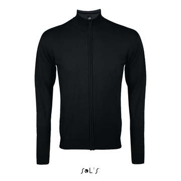 Zipped Knitted Cardigan Gordon Men - 312 - NERO