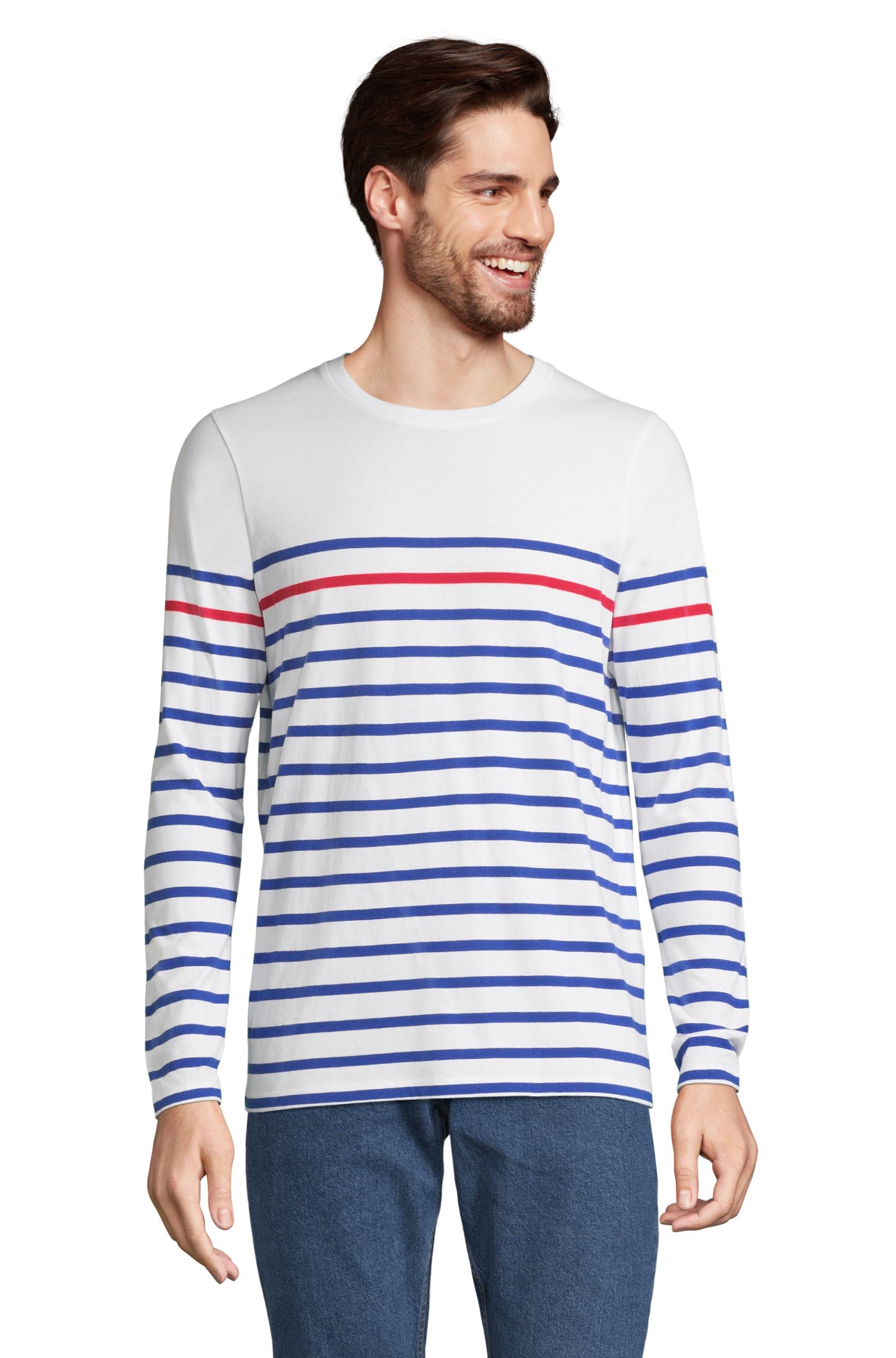 MATELOT LSL MEN - 872 - BIANCO / BLU ROYAL / ROSSO