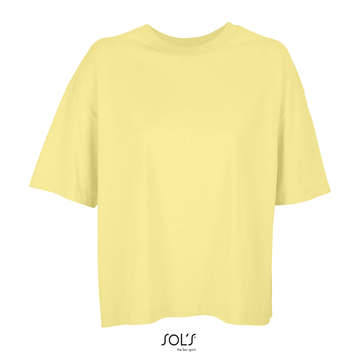 Women s Boxy Oversized T-Shirt - 260 - Light yellow