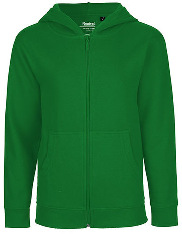 Kids Felpa Cappuccio e Zip - GREEN