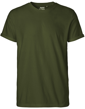 Men Roll Up Sleeve T-Shirt - MILITARY