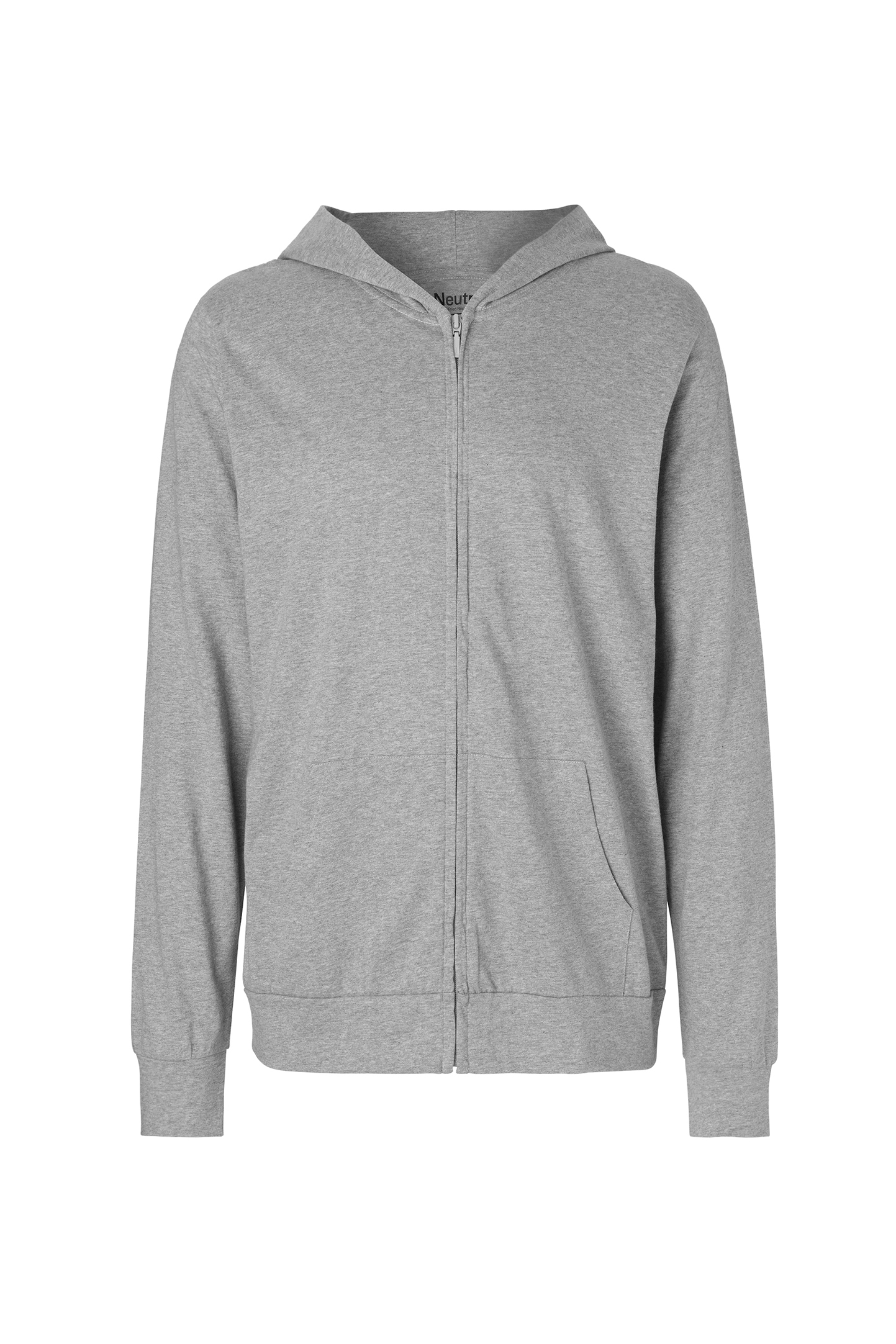 Unisex Jersey Hoodie With Zip - SPORT GREY