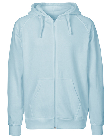 Men Felpa Cappuccio e Zip - LIGHT BLUE