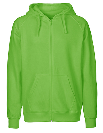Men Felpa Cappuccio e Zip - LIME