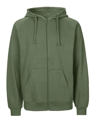 Men Felpa Cappuccio e Zip - MILITARY