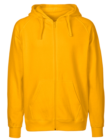 Men Felpa Cappuccio e Zip - YELLOW