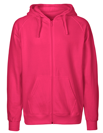 Men Felpa Cappuccio e Zip - PINK