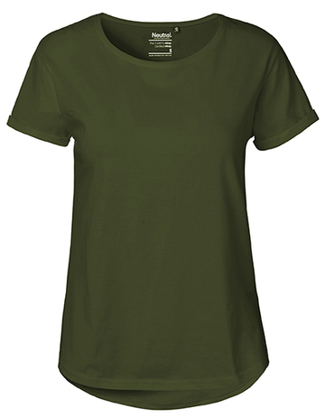 Lady Roll Up Sleeve T-Shirt - MILITARY