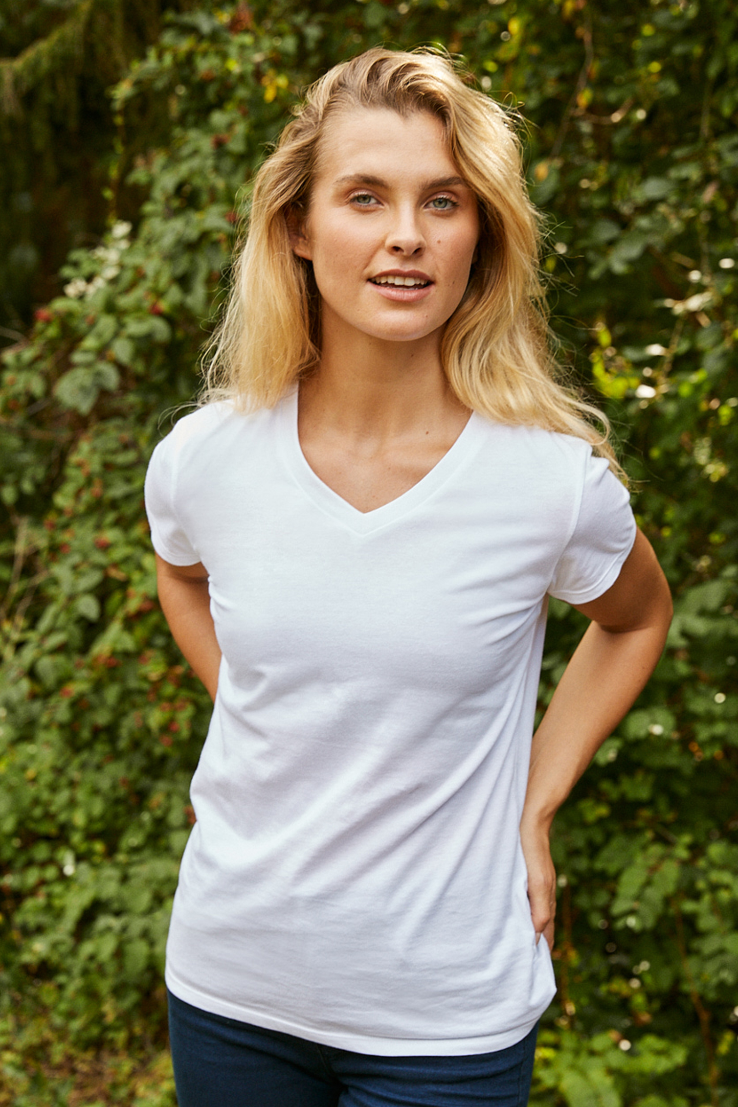 Ladies´ V-Neck T-Shirt - SPORT GREY