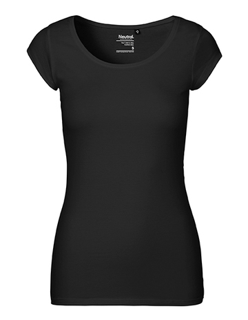 Lady T-Shirt Scollatura Ampia - BLACK