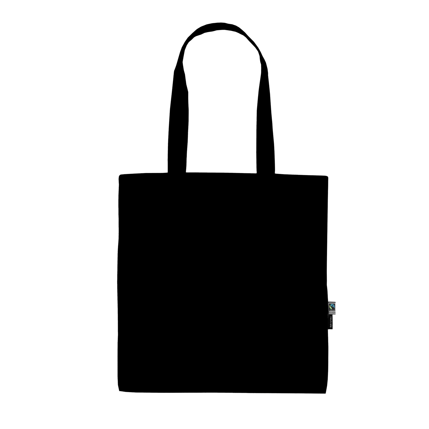Shopping Bag With Long Handles - Black