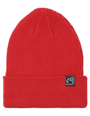 Mixed Knit Beanie  - RED