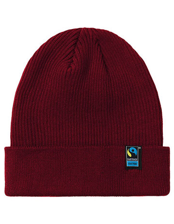 Mixed Knit Beanie  - BORDEAUX