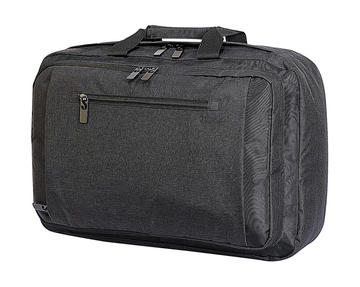 Bordeaux Hybrid Laptop Briefcase - 161 - CHARCOAL MELANGE-BLACK
