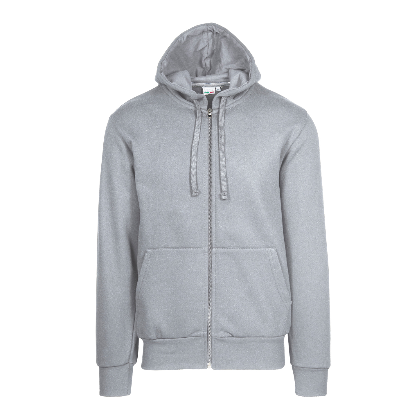 Felpa Bambino Capp. F/Zip 70/30% Cot/Pol 280 gr/m2 Nero XXS - Cenere