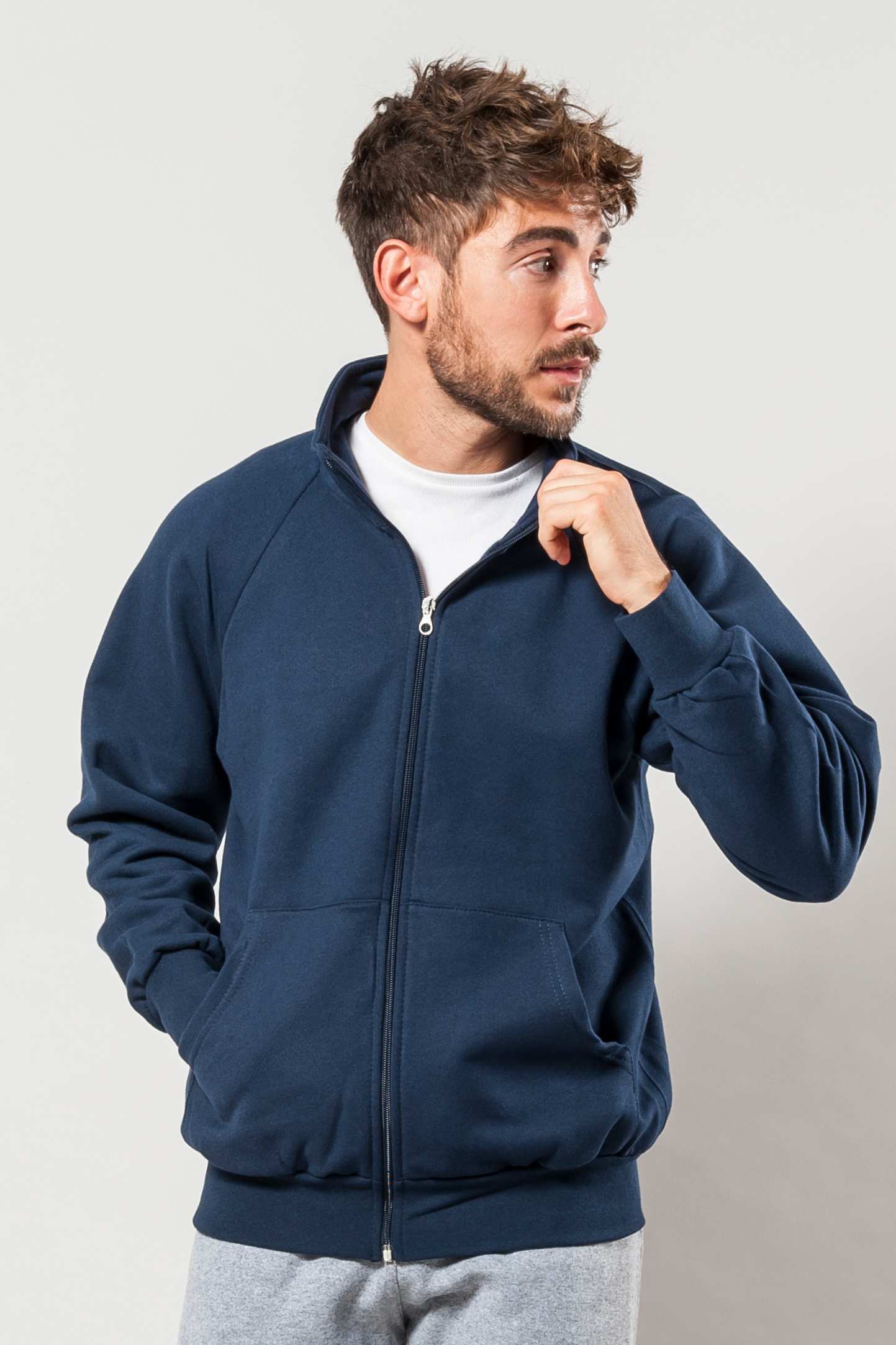 Jacket in Felpa 100% Cot. 280 gr/m2 Blu S