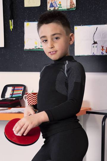 Base termica maglia mezzo collo manica lunga