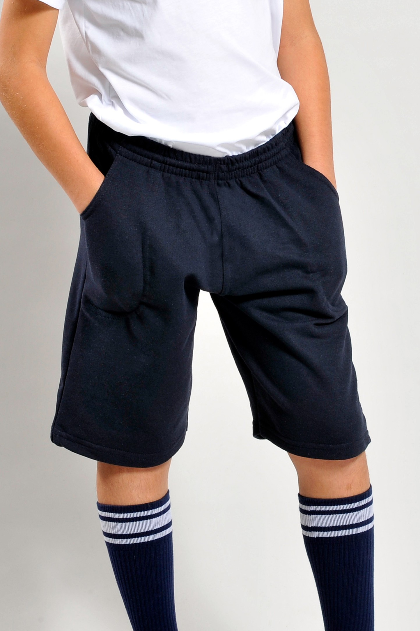 Bermuda Bambino Felpa F/Terry 70/30% Cot/Pol 240gr Nero XXS 1/2 anni