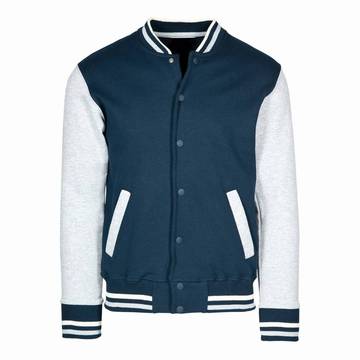 Jacket Bomber Bambino bicolore in felpa  - 1836 - Blu