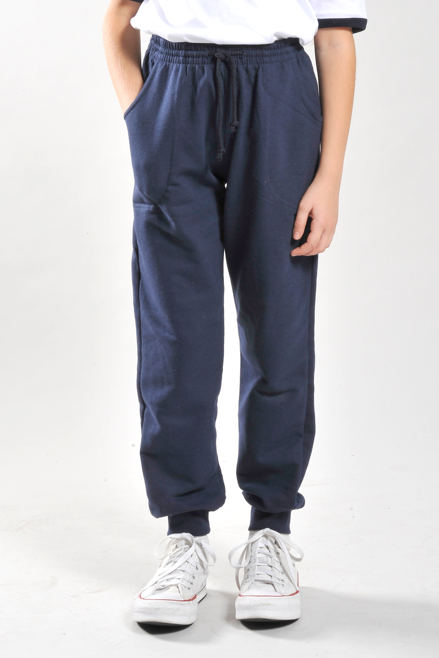 Pantalone Bambino French Terry 100% Cot 240 gr Blu XS