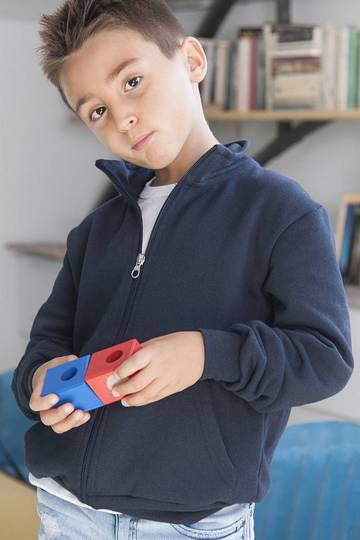 Jacket bambino in felpa french terry 100% cotone