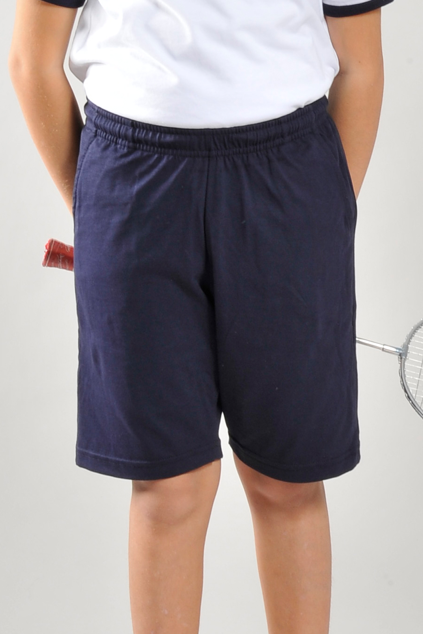 Pony Pantaloncino Bambino in Jersey 100% Cot 170gr Grigio Melange Light XXS 1/2 anni