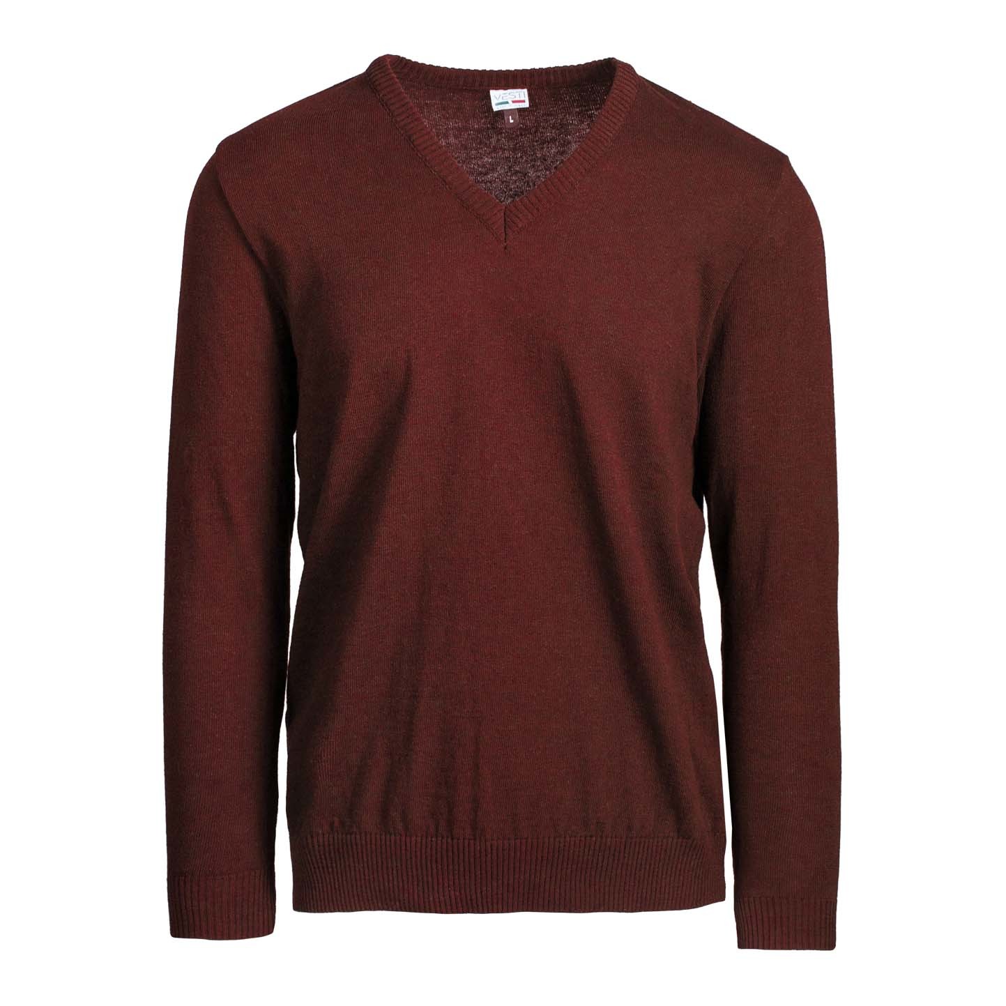 Pullover Bambino C/V 100% Cot. Rigenerato Bordeaux S - 078 - Bordeaux