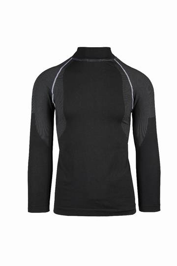 Base Termica maglia mezzo collo manica lunga unisex  - 11GR - Dark Shadow-Greggio