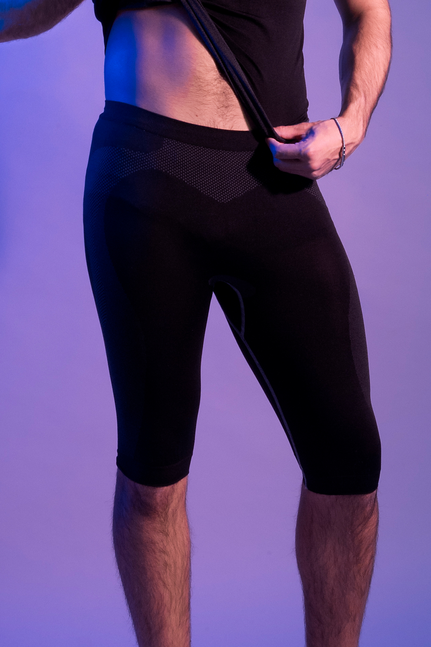 Base Termica Bermuda Unisex 85/5/10% Pol/Pam/Ela Dark Shadow/Greggio XS/S