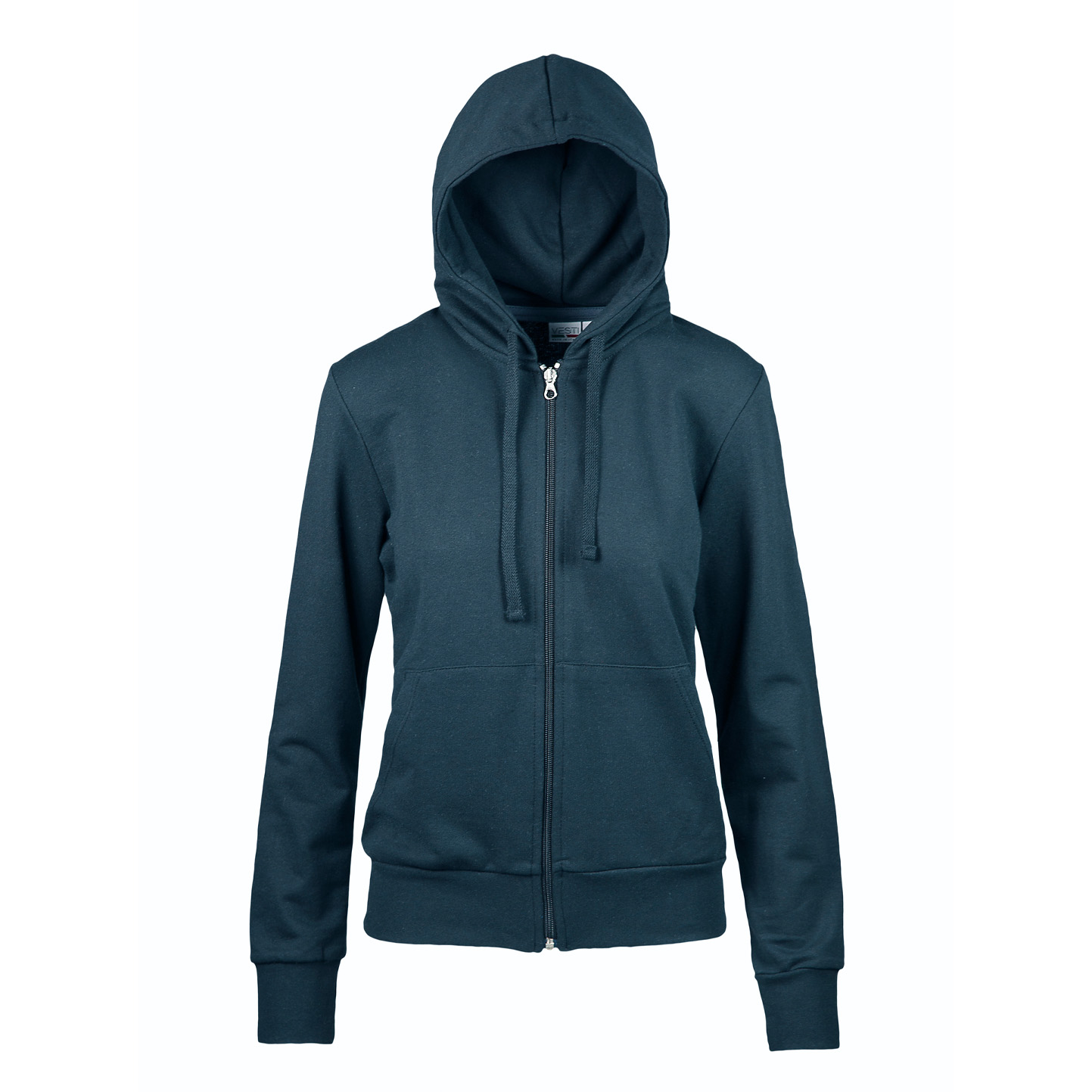 Felpa F/Terry Donna Capp/Zip 70/30% Cot/Pol 240 gr Nero S - Blu