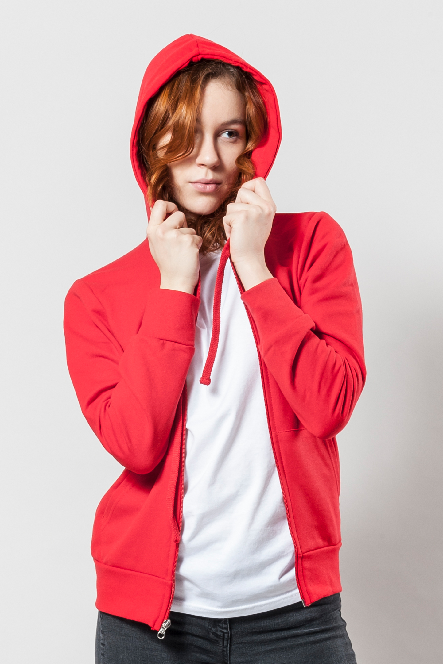 Felpa F/Terry Donna Capp/Zip 70/30% Cot/Pol 240 gr Nero S