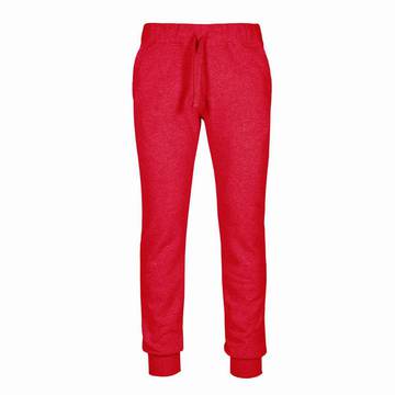 Pantalone fit in felpa fondo con costina - 28 - Rosso Sport