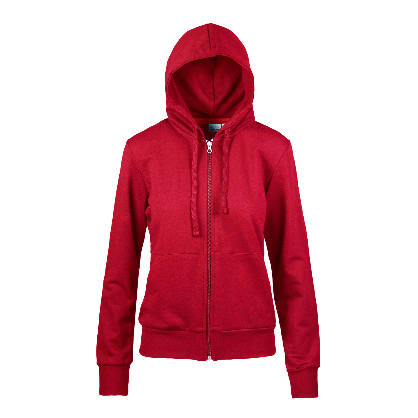 Felpa Donna Cappuccio Zip 70/30% Cot/Pol 280 gr/m2 Nero S - Rosso Sport XXS 1/2 anni