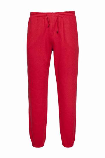 Pantalone in felpa fondo con elastico - 28 - Rosso Sport