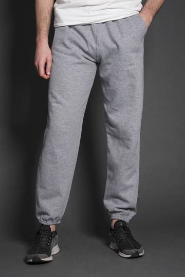 Pantalone in felpa fondo con elastico - Pantalone in felpa fondo con elastico