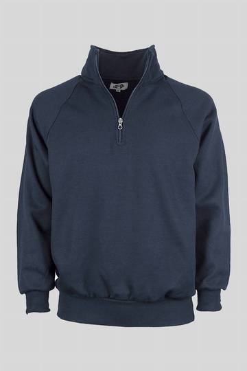 Felpa ecosostenibile collo zip