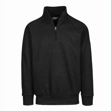 Felpa french terry collo zip - 12 - Nero