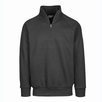 Felpa french terry collo zip - 22 - Piombo