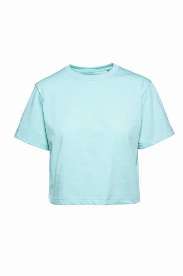Maglia corta donna girocollo manica corta - RF - Acqua Marina