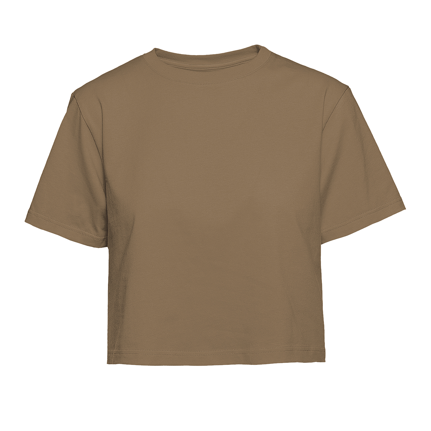 T-Shirt Corta Donna G/C M/C 100% Cot. 140 gr/m2 Grigio Melange Light XS - Tabacco XXS