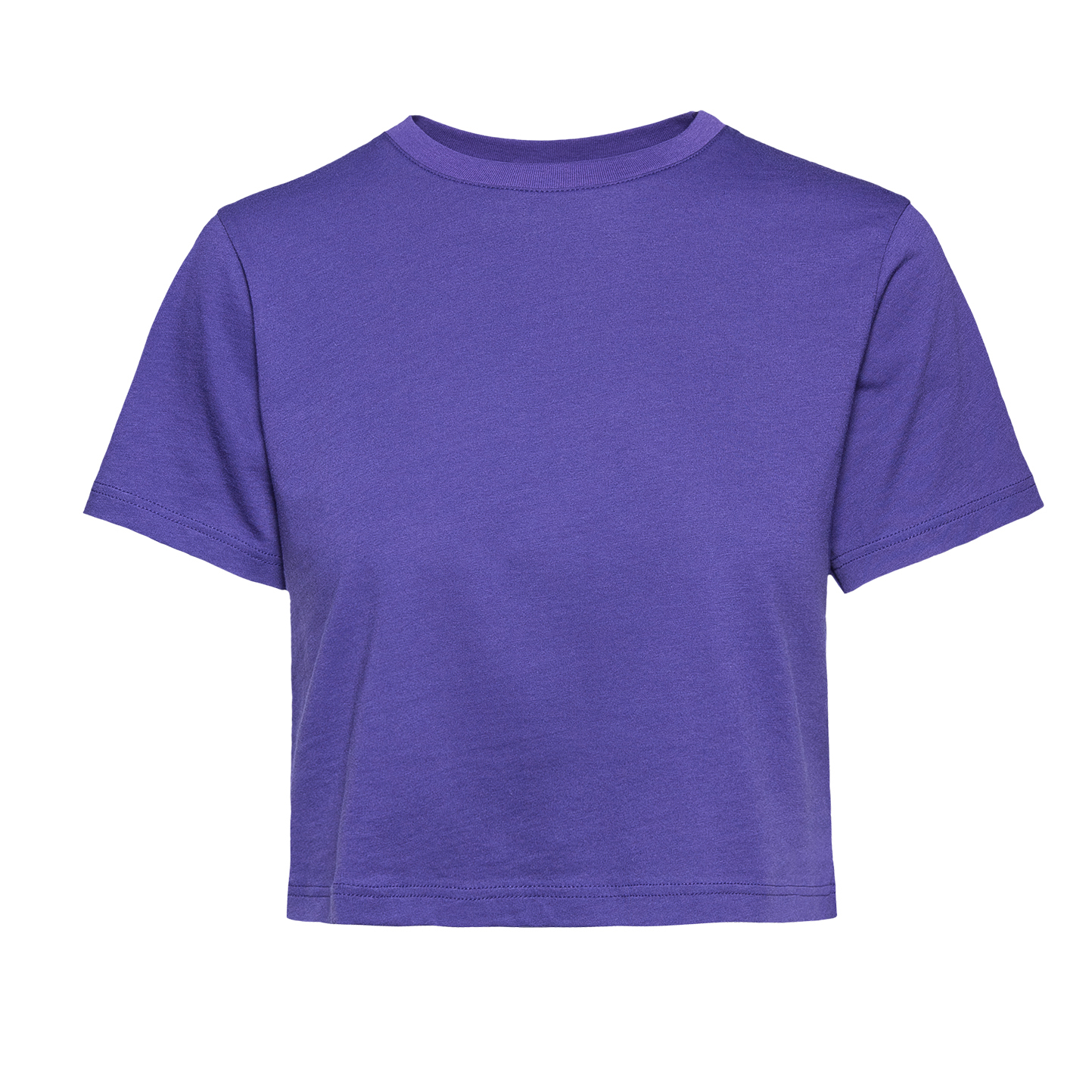 T-Shirt Corta Donna G/C M/C 100% Cot. 140 gr/m2 Grigio Melange Light XS - Viola XS