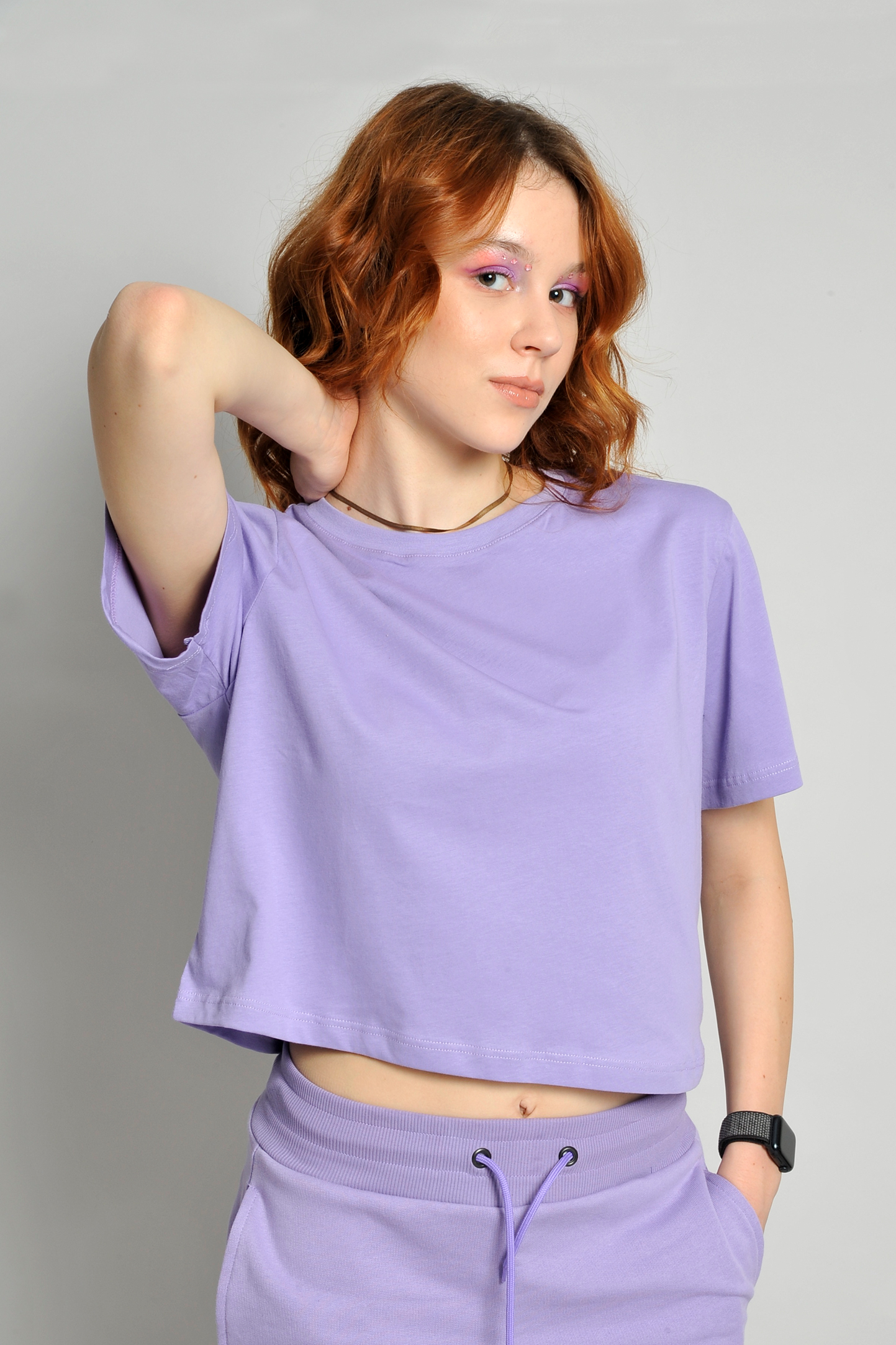 T-Shirt Corta Donna G/C M/C 100% Cot. 140 gr/m2 Grigio Melange Light XS