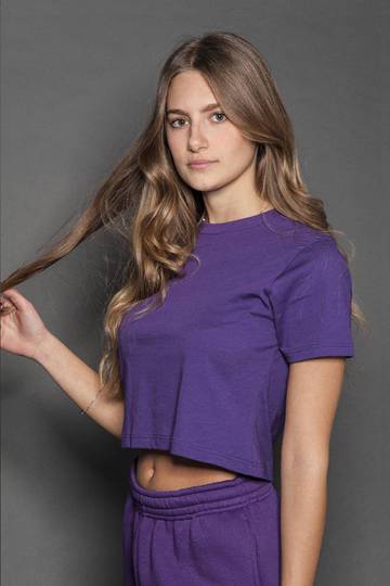 Maglia corta donna girocollo manica corta