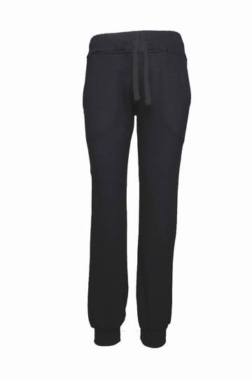 Pantalone donna in felpa french terry  - 12 - Nero