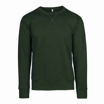 Felpa french terry girocollo unisex - BS - Verde Militare