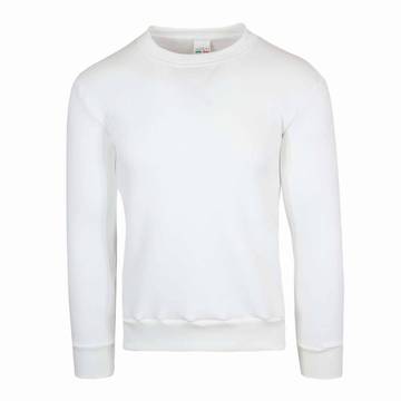 Felpa french terry girocollo unisex - 98 - Bianco Panna