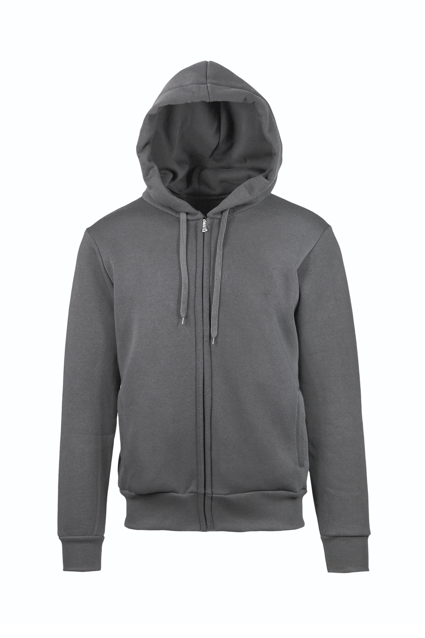 Felpa Soft Capp/Zip 75/25% Cot/Pol 320 gr/m2 Nero XS - PS - Piombo Scuro XS