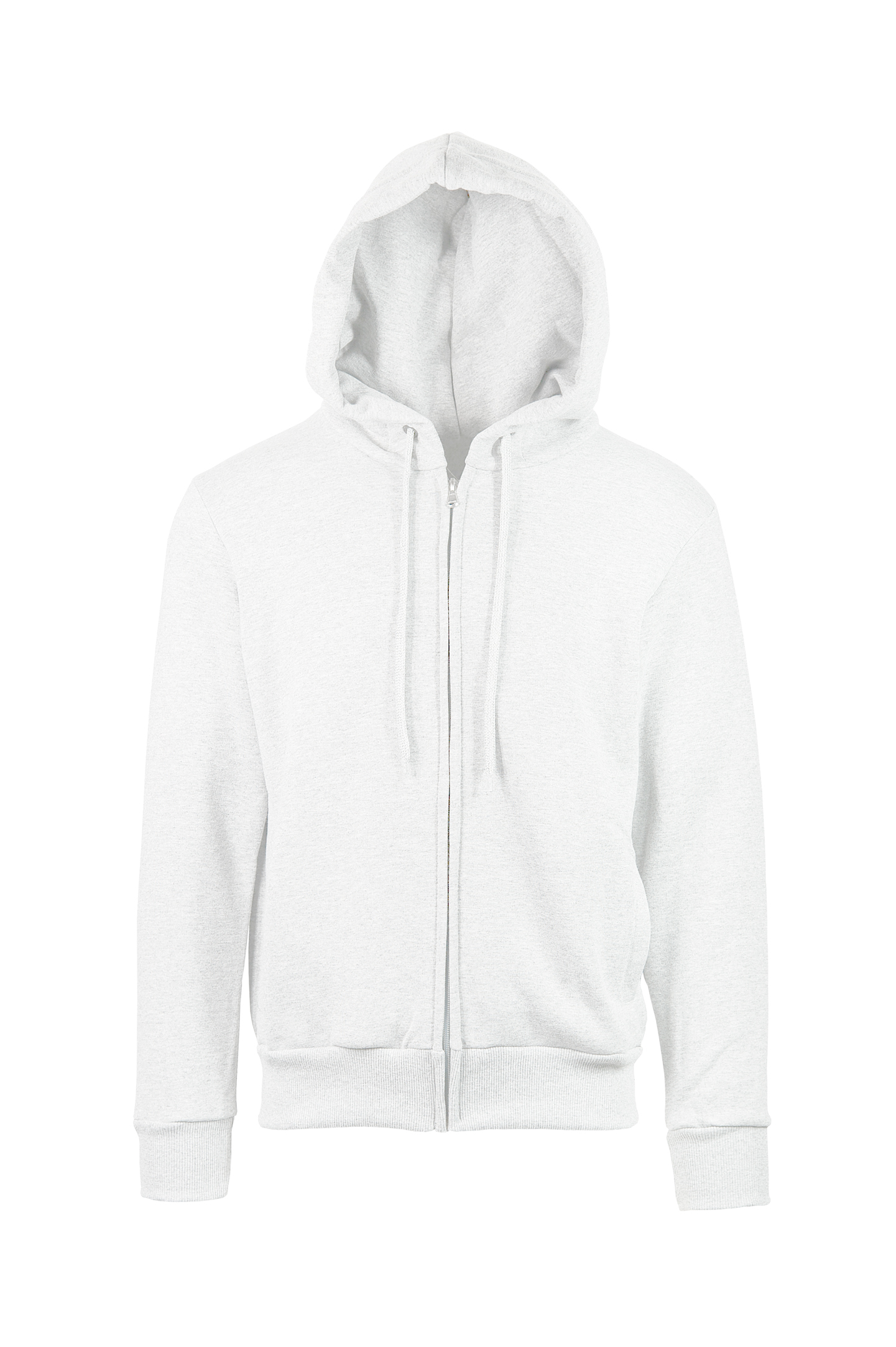 Felpa Soft Capp/Zip 75/25% Cot/Pol 320 gr/m2 Nero XS - 98 - Bianco Panna S